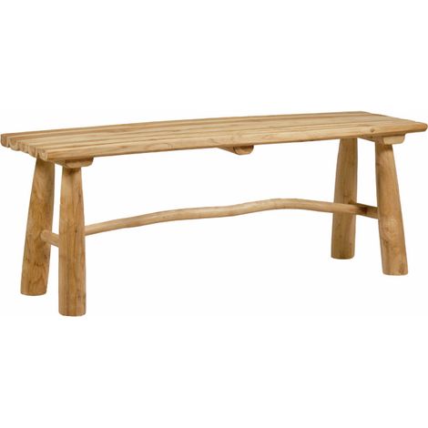Banc / Bout de lit en bois de teck massif L. 120 cm - MARIANO (1/5)