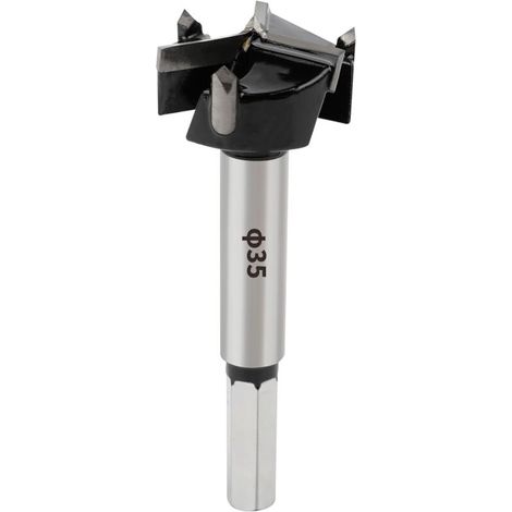 35mm Mèche Forstner Foret à Ailettes Plates,Multi-Dents Meche Bois Avec10mm tige hexagonale,Foret Forstner Pour Bois Panneaux D'aggloméré Panneaux De Fibres
