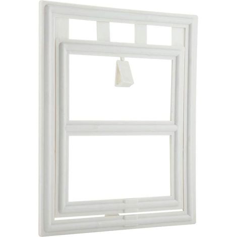23.7x1.2x28.7cm Chatière pour chats et chiens,compatible avec les portes et fenêtres moustiquaires,pour petits chiens et chatons (Blanc) (1/5)