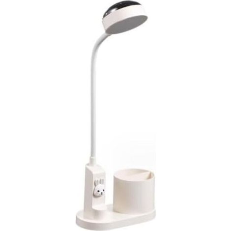 Lampe de bureau enfant - Lampe de chevet avec porte-stylo - ciel avec changement de couleur automatique - LED rechargeable à intensité variable pour enfants [Classe énergétique G]