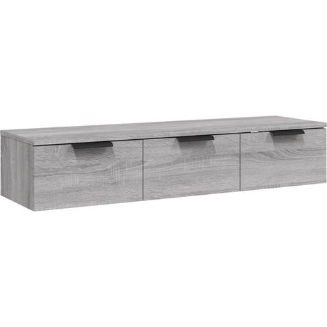 Armoire murales Design moderne, Armoire Etagère de rangement, Sonoma gris 102x30x20 cm Bois d'ingénierie OIB1670E (1/5)