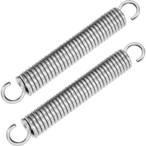 Pull Spring 125 mm Tension Springs with Hooks Stainless Steel Spring Wire Diameter 2.9 mm Outer Diameter 18 mm Force 24 kg 2 Pieces (1/5)