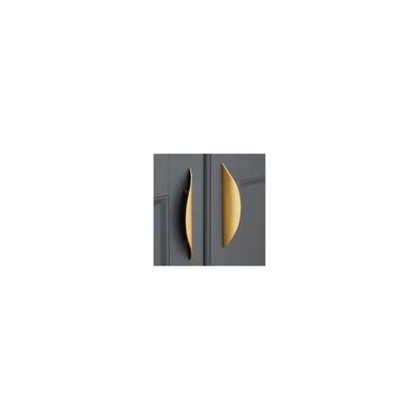 Boutons et poignées de meubles, lot de 2 poignées dorées - poignée en alliage de zinc couleur or, entraxe 32 mm (1/5)