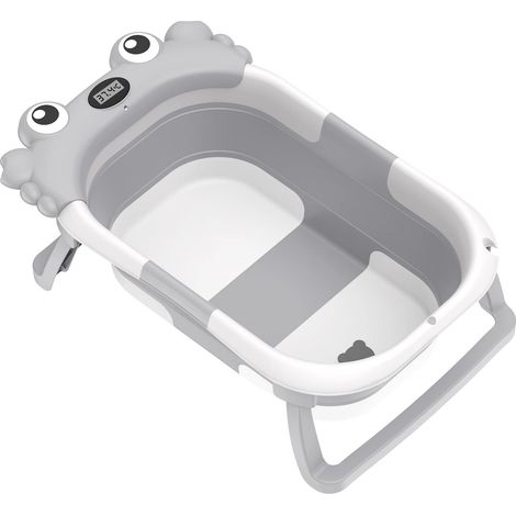Bañera para bebé, diseño plegable, monitor de temperatura en tiempo real, gris. (1/2)