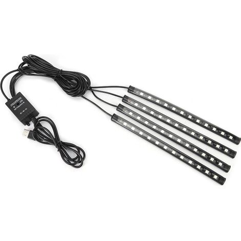Voiture 48 LED RGB Lumière d'Ambiance Décorative avec Contrôle Sonore et Télécommande (1/5)