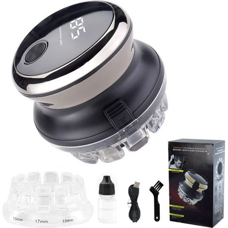 rasoir electriques hommes-Tondeuse à cheveux rechargeable avec brosse – pour hommes et coiffage en libre-service – électrique et longue autonomie – ABS résistant (1 unité)