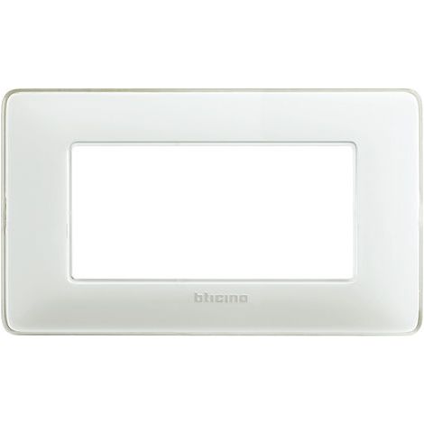 Plaque Bticino Matix 4 modules glace AM4804CBN (1/2)