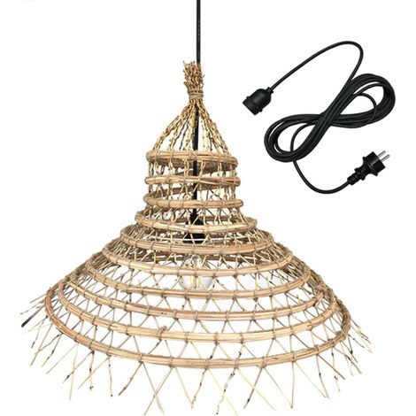 Suspension extérieure GAIA CABLE (Abat jour + CABLE E27 5 m ) - Ø 60 x H 44 cm - LUMISKY (1/4)