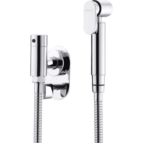 Sapho - Mitigeur encastré pour bidet, avec douchette et corps d'encastrement, chrome JS121-01 (1/5)