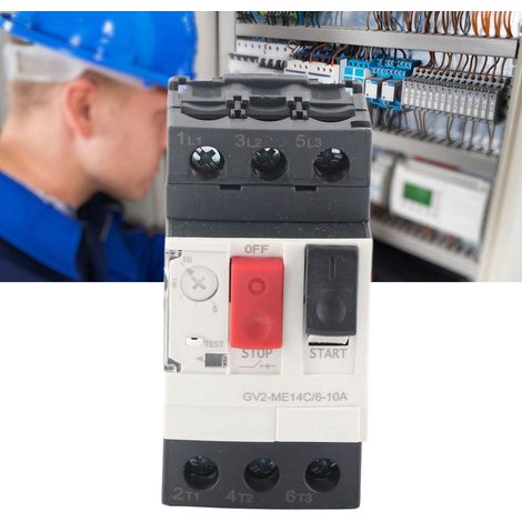 Interrupteur de protection de démarreur moteur AC690V, disjoncteur moteur, bouton de démarrage manuel, disjoncteur de surcharge, montage sur rail GV2-ME14C 6-10A (1/5)
