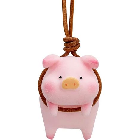 Pendentif Cochon Porte-Bonheur pour Rétroviseur de Voiture, Ornement à Suspendre, Décoration Intérieure Auto, Pendentif Cochon (1/5)