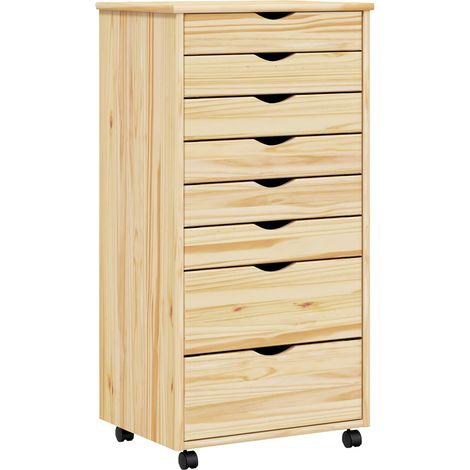 Maison Exclusive - Armadietto Rotolante con Cassetti MOSS Vernice trasparente