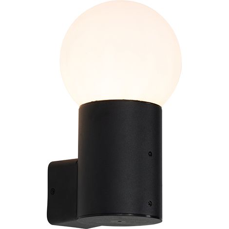 QAZQA Appliques huma - Moderno - Alluminio,Plastico - Nero/Bianco - Sfera Max. 1 x Watt