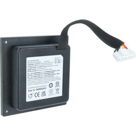 vhbw Battery compatible with JBL Partybox 110 Loudspeaker (5200 mAh, 7.2 V, Li-Ion)