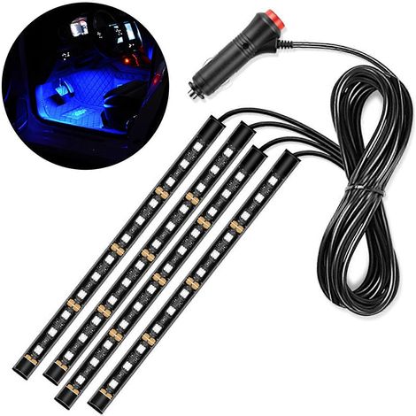LED-Lichtleisten für Autos mit USB-Anschluss, dekorative Bodenbeleuchtung, Autoteil