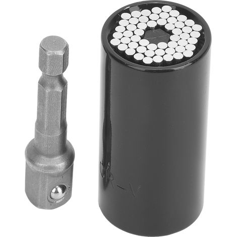 Universal-Schlüsselkopf-Set, Multifunktions-Steckschlüssel-Kombinationswerkzeug 7–19 mm, 1/4–3/4 Zoll (1/5)