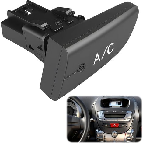 Bouton Poussoir de Climatisation AC, Interrupteur de Climatisation 6554KX  Bouton Climatisation, compatible avec C1 2005-2014, 107 2005-2014 et Mk1 (1/5)
