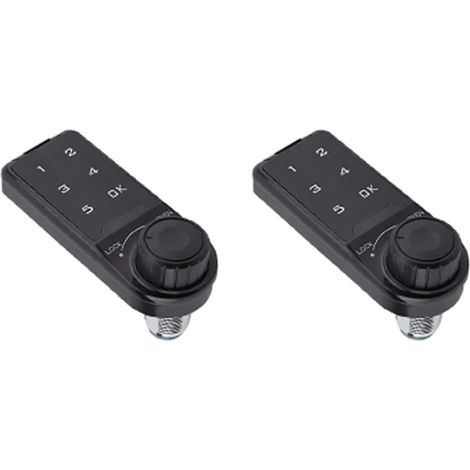 2X Serrure à Combinaison, Accès de Porte Armoire de Sécurité électronique Numérique Casier Codé Contact Clavier Mot de Passe Clé D'Accès Serrure-A (1/5)