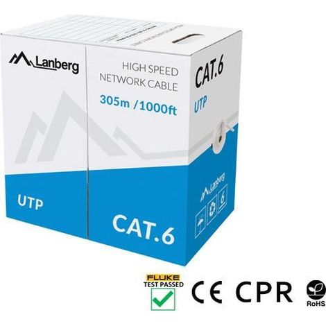 Cavo Ethernet LAN Lanberg LCU6-11CU-0305-S Grigio 305 m 305 m (1/2)