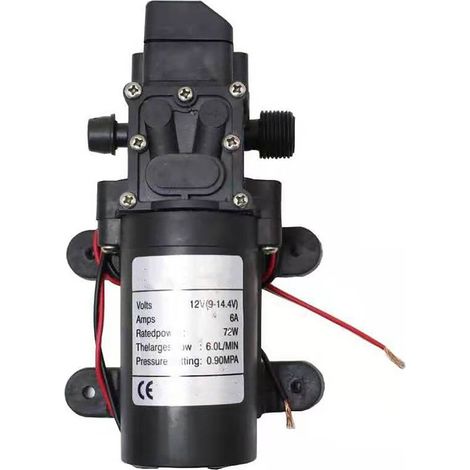 Pompe à diaphragme haute pression 6L 72W DC12V pour lavage auto et usage agricole, autonome et intelligente. (1/5)