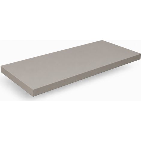 Estante de Pared, Estante Suspendido, Fijación Oculta, Balda de Pared, Kit de Tacos Incluido, Gris Topo, 50x18x1,8 cm (1/4)