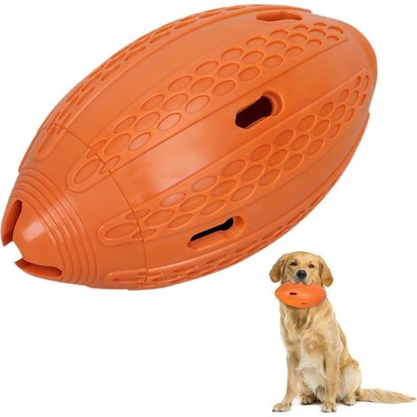 Balle Chien Indestructible pour Grands Chiens, Jouet Interactif de Rugby Résistant pour Chiens de Taille Moyenne et Grande (1/5)