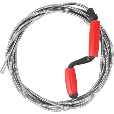 Furet Déboucheur Canalisation avec Manivelle 5 m × 6 mm, Deboucheur Canalisation,Déboucheur Évier et Toilette, Sonde de Débouchage pour Cuisine, Salle de Bain et WC (1/5)
