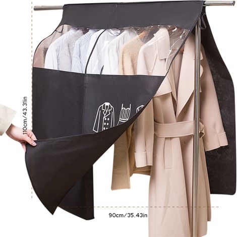 Housse anti-poussière en tissu non tissé pour vêtements, housse anti-poussière pour la maison, cintre pour armoire (1/4)