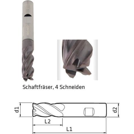 Fresa a candela DM 4mm, 4 taglienti