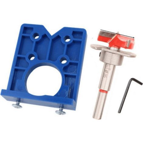 Bohrschablone für 35-mm-unsichtbare Scharniere aus ABS und Aluminiumlegierung für Möbel. (1/5)