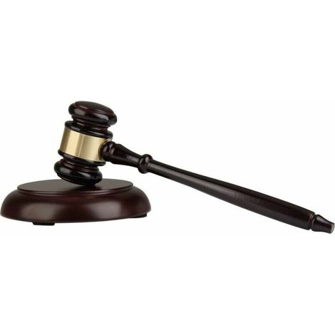 Marteau et bloc en bois pour juge, avocat et vente aux enchères, (1/5)