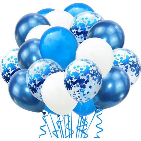 Vacuum-65pcs Light Blue Latex Balloon Set