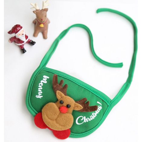 Bandana Antilope - Pour Chiens et Chats - Motif Noël Cerf et Arbre de Noël - Absorbant - Taille Unique - 1 Pièce (1/5)