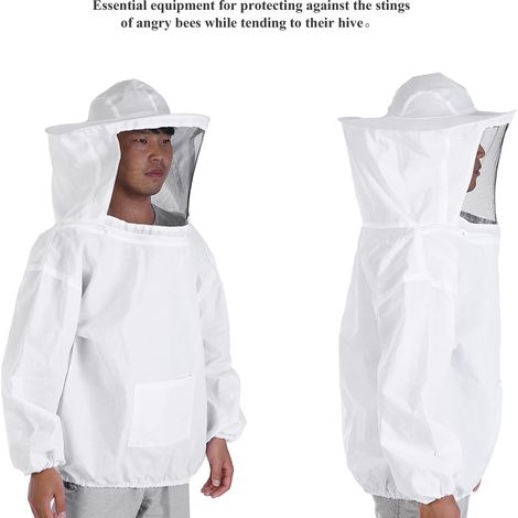 Veste protectrice apicole professionnelle, tenue complète pour apiculteur, équipement de protection anti-piqûres, combinaison légère et résistante, taille adulte, kit apiculture durable. (1/5)