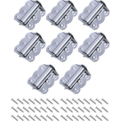 Charnière papillon multifonction en acier inoxydable pour fenêtre Fermeture automatique de porte Charnière à ressort avec vis (8) (1/5)