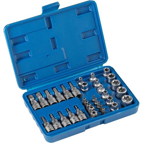 Coffret à Outils avec 34 Pièces en Acier Chrome Vanadium - bleu (1/5)