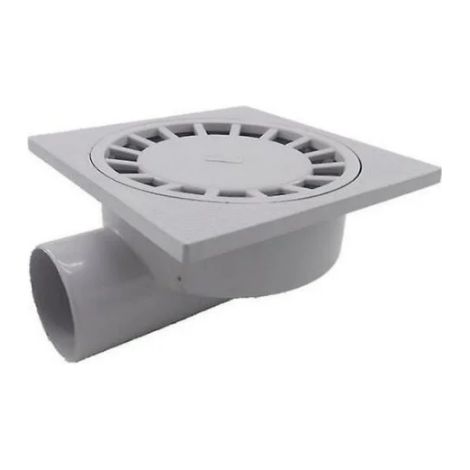 Par 200mm X 200mm Sortie 75mm Siphon de Sol Salle de Bains Salle Humide Douche Plastique Pvc1pcs-blanc (1/4)
