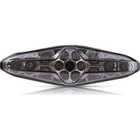 Derbi Senda Rücklicht, 12V 15 LED Motorradbremslicht, Motorrad-Rücklicht mit Brems- und Rücklichtfunktion, universelles Ersatzrücklicht für Motorräder, ATVs, Dirtbikes und Roller (getönt) (1/5)