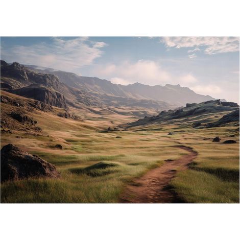 Fototapete Landschaft Natur Berge – Moderne Großformat Wandtapete 200x140 cm – Für Wohnzimmer & Schlafzimmer