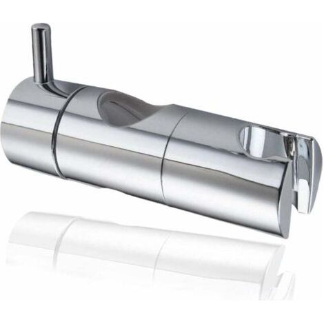 Support Pommeau Douchette, Accroche Douche à Main Ventouse, Fixation Pommeau Douche Mural, Curseur Douche Universel Remplaçable Curseur (22mm, Argent)