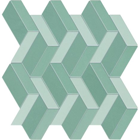 Mosaïque effet Enduit Vert Argile Wave 32,4x30,6x0,85 cm Mat Calviro - Mur intérieur (vendu par carton de 0,59 m²) - RO'MA CARRELAGE