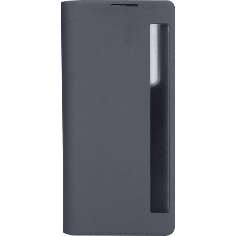 Étui téléphone Huawei Mate X2 coque flip cuir bleu foncé avec fenêtre intelligente et support magnétique (1/5)