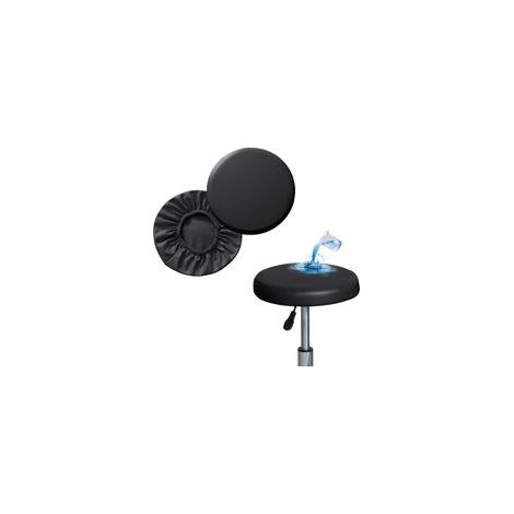 Lot de 2 housses de tabouret rondes imperméables pour tabouret de bar - En polyuréthane - Coussin d'assise pour chaise de bureau - Pour chaises de salle à manger - Tabouret rond (1/5)