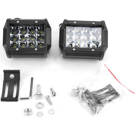 LED-Arbeitsscheinwerfer, 1 Paar 4 Zoll 4 Reihen 36W Universal-LED-Arbeitsscheinwerfer, Fahrlicht, Auto-LKW-Modifikation.