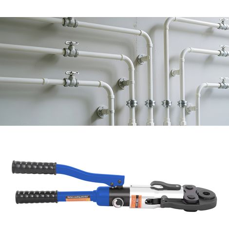 Hydraulik-Crimpzange, Hydraulikpresse mit 360° drehbarem Kopf, Crimpwerkzeug mit Matrizen