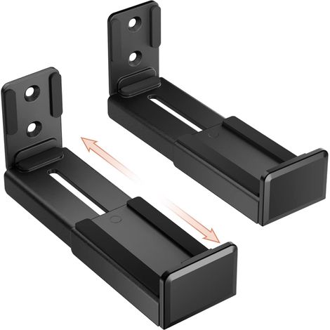 Support Mural Universel pour Barre de Son - Profondeur réglable 90-154mm - Bras de Fixation, Capacité de Charge 15kg,Noir (1/5)