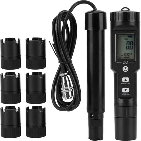 Digital water quality tester, dissolved oxygen detector, with temperature detection