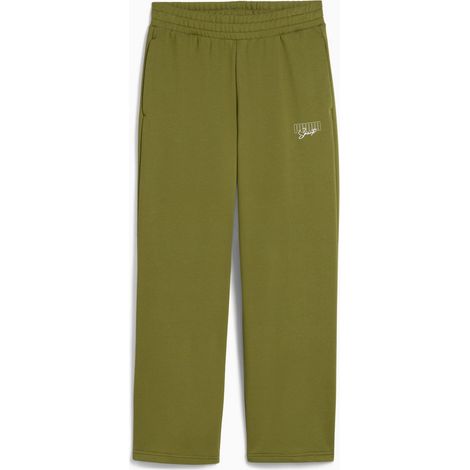 Pantalones anchos Puma TR para mujer, color verde, 68950122, talla XL. (1/2)