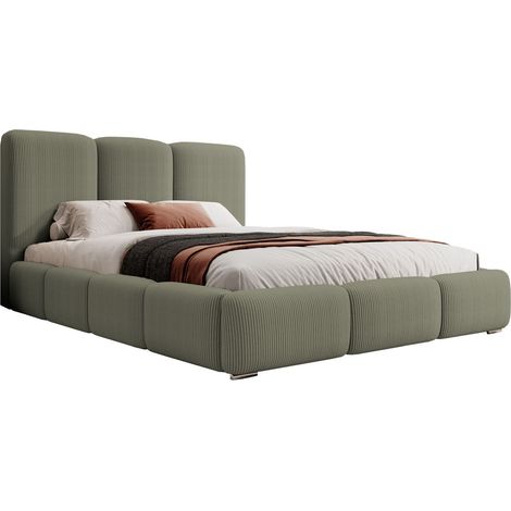 Selsey Bauro - Polsterbett 160x200 cm, mit Stauraum und Cordbezug, olivgrün (1/3)