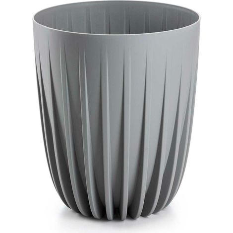 Maceta de rayas, gris, h36x30 cm (1/5)